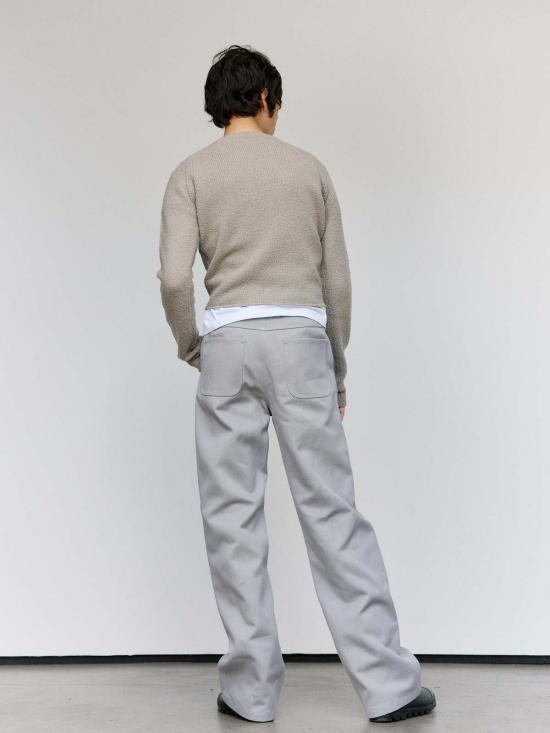  리에르 스웨터 리어 포그 울 부클 라운드넥 - RIER