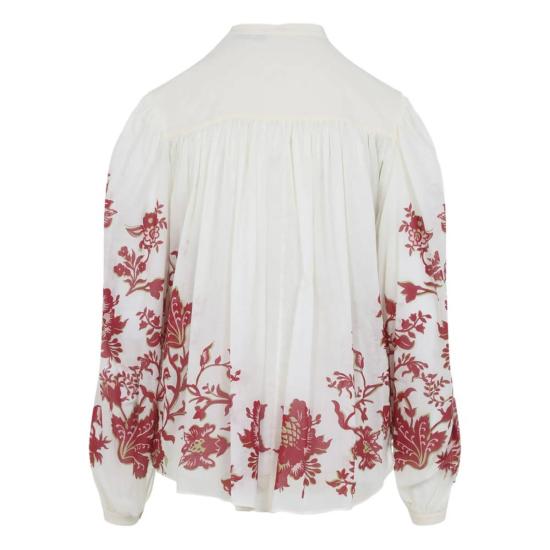  에트로 블라우스 플로럴 프린트 셔츠 화이트/레드 - ETRO