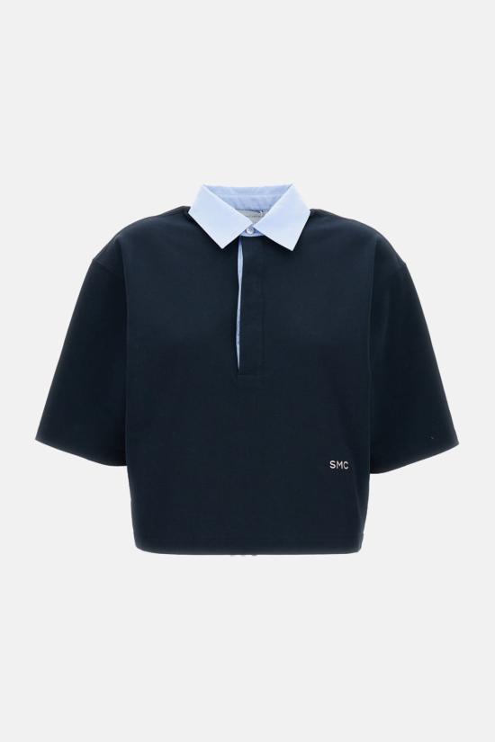  스텔라 맥카트니 반팔 티셔츠 스텔라 매카트니 피케 폴로 크롭 티셔츠 블루