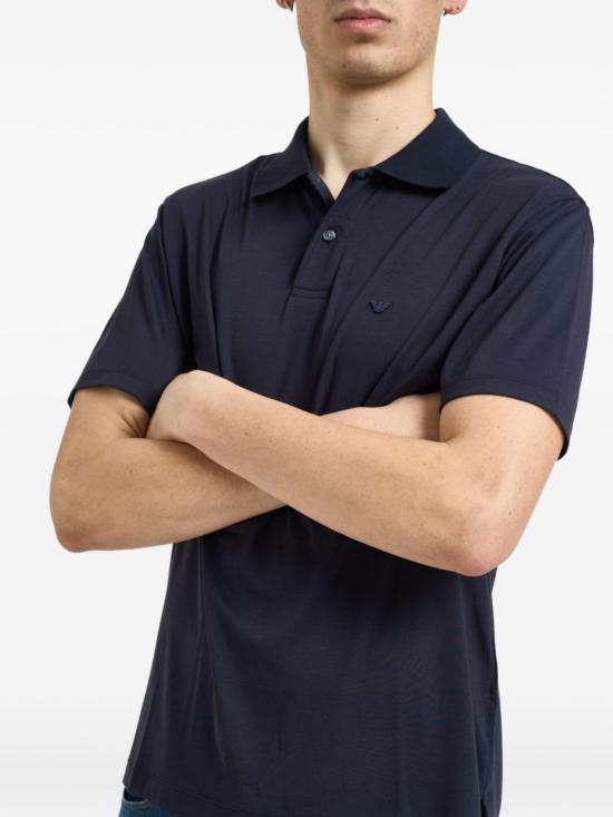  엠포리오 아르마니 폴로 티셔츠 로고 폴로 셔츠 블루 - EMPORIO ARMANI