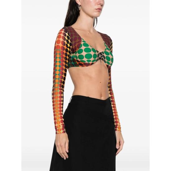  장 폴 고티에 긴팔 티셔츠 팬츠 티셔츠 오렌지/브라운 - JEAN PAUL GAULTIER