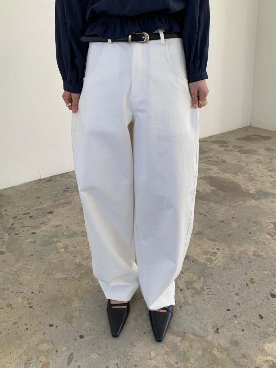  더 엔케이씨 스토어 데님 팬츠 NKC 스토어 리마 팬츠 화이트 - The NKC Store