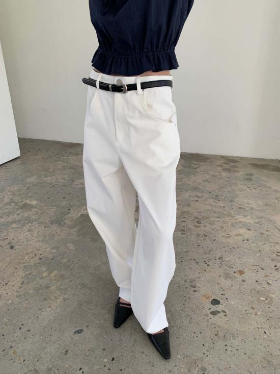  더 엔케이씨 스토어 데님 팬츠 NKC 스토어 리마 팬츠 화이트 - The NKC Store