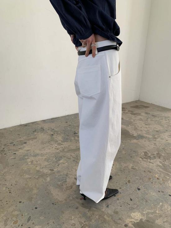  더 엔케이씨 스토어 데님 팬츠 NKC 스토어 리마 팬츠 화이트 - The NKC Store