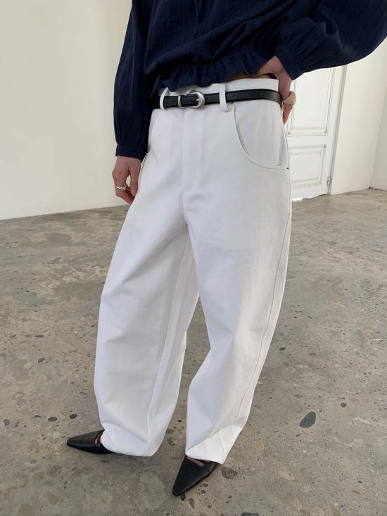  더 엔케이씨 스토어 데님 팬츠 NKC 스토어 리마 팬츠 화이트 - The NKC Store