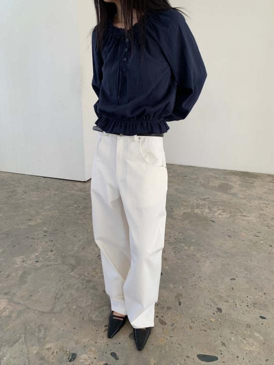  더 엔케이씨 스토어 데님 팬츠 NKC 스토어 리마 팬츠 화이트