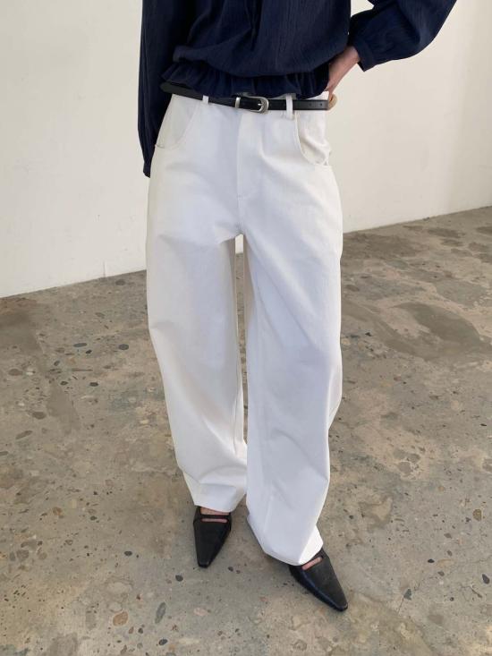  더 엔케이씨 스토어 데님 팬츠 NKC 스토어 리마 팬츠 화이트 - The NKC Store