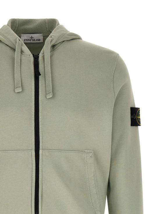  스톤 아일랜드 긴팔 티셔츠 6100061 후드티 그린 - STONE ISLAND