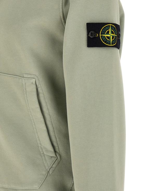  스톤 아일랜드 긴팔 티셔츠 6100061 후드티 그린 - STONE ISLAND