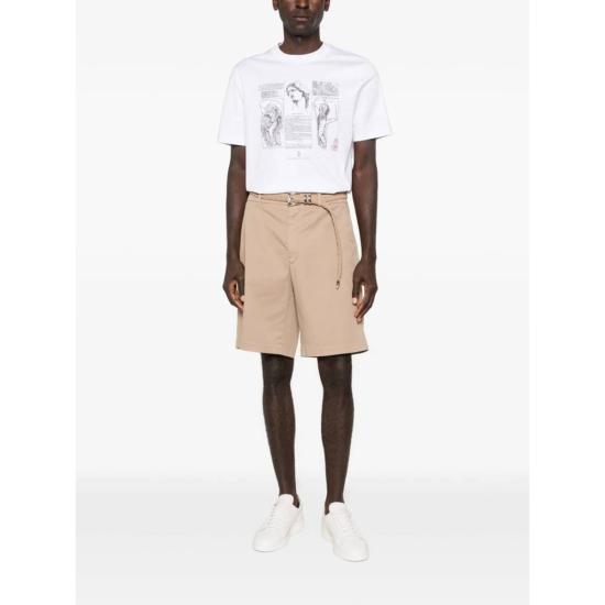  브루넬로 쿠치넬리 반팔 티셔츠 Brunello Cucinelli 티셔츠 화이트 - BRUNELLO CUCINELLI