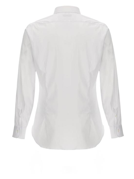  발바 긴팔 셔츠 바르바 나폴리 포플린 셔츠 화이트 - BARBA