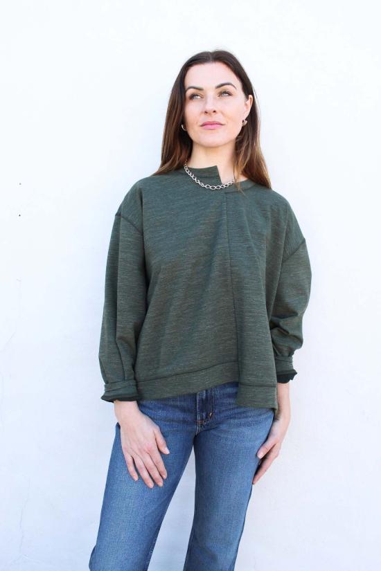  에스비제이 오스틴 스웨터 Sbj 오스틴 핸드다이드 비즈 스웨트셔츠 - SBJ AUSTIN