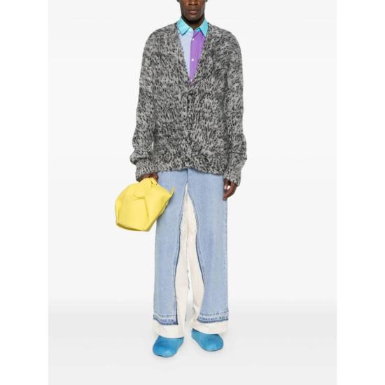  마르니 가디건 스웨터  그레이/블랙 - MARNI