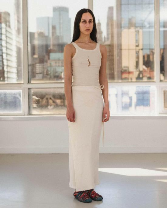  베이스레인지 롱 스커트 Baserange Brig 오가닉 코튼 - BASERANGE