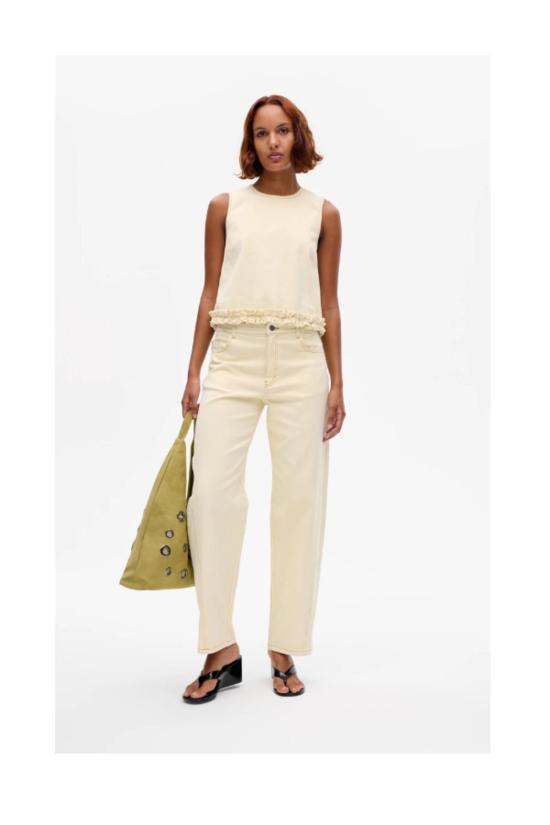  바움 운드 페르드가르텐 민소매 티셔츠 Baum Und Pferdgarten Madie 탑 아이보리 - BAUM UND PFERDGARTEN