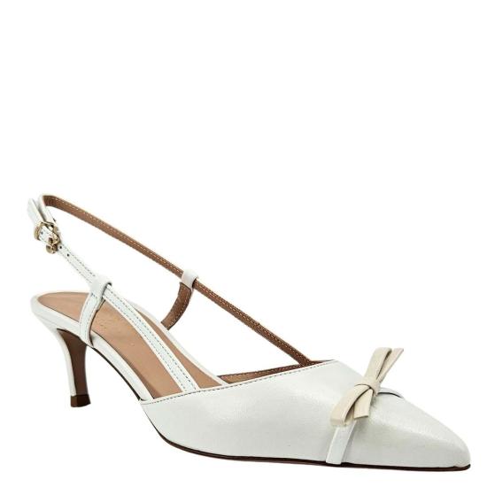  매디슨 메종 힐/펌프스 알레시아 키튼 힐 슬링백 화이트 - MADISON MAISON