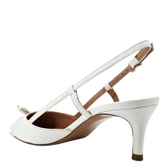  매디슨 메종 힐/펌프스 알레시아 키튼 힐 슬링백 화이트 - MADISON MAISON
