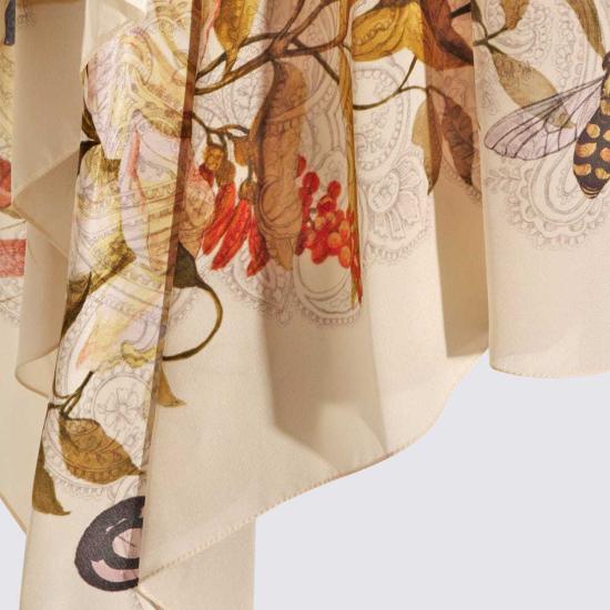  에트로 민소매 티셔츠 화이트 실크 탱크탑 베이지/멀티 - ETRO