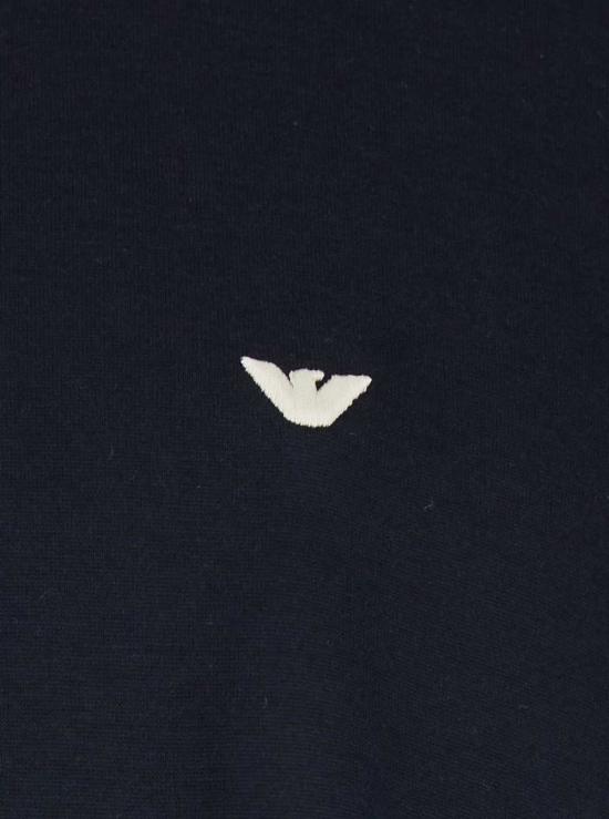  엠포리오 아르마니 반팔 티셔츠 Emporio Armani Reg Fii Aquila A Petto Lyocell 티셔츠 블루 - EMPORIO ARMANI