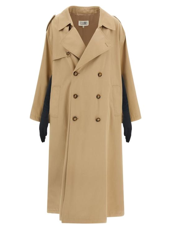  MM6 메종마르지엘라 트렌치 코트 Mm6 메종 마르지엘라  (장갑 포함) 베이지 - MM6 MAISON MARGIELA