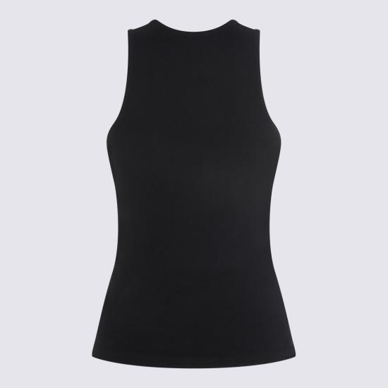  비비안웨스트우드 민소매 티셔츠 비비안 웨스트우드 코튼 탱크탑 블랙 - VIVIENNE WESTWOOD