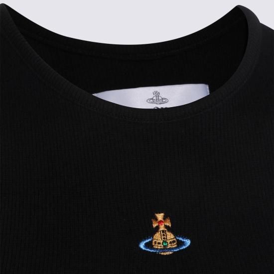  비비안웨스트우드 민소매 티셔츠 비비안 웨스트우드 코튼 탱크탑 블랙 - VIVIENNE WESTWOOD