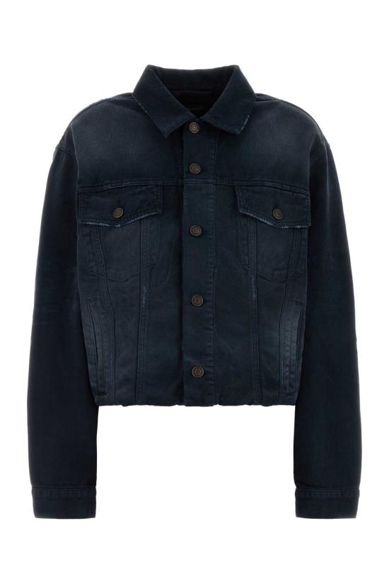  발렌시아가 데님 자켓 블루 데님 재킷 네이비/더티 다크 블루