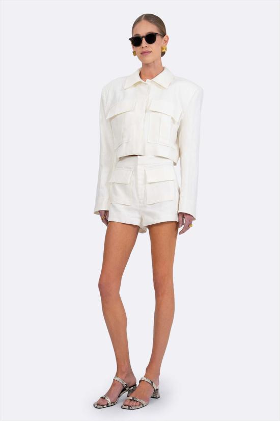  파렌테지 자켓 클라리스 크롭 린넨 재킷 - PARENTEZI