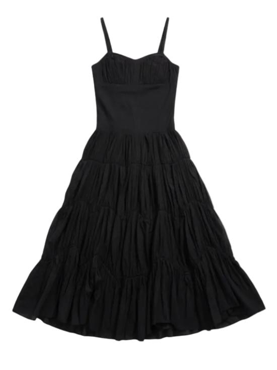  울라 존슨 롱 원피스 에말리나 드레스 느와르