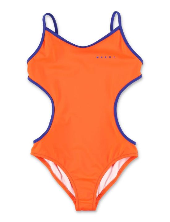  [키즈] 마르니 수영복/비치웨어 키즈 콘트라스트 엣지 원피스 수영복 레드