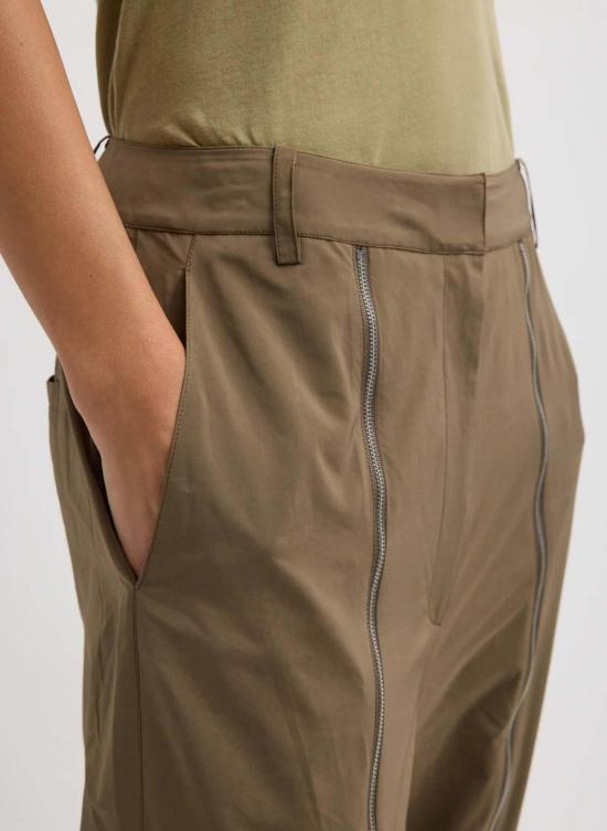  티비 스트레이트 팬츠 나일론 지퍼 바지 - TIBI