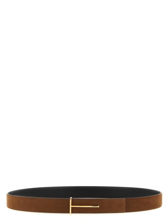  톰포드 가죽 벨트 슬림 T 리버서블
