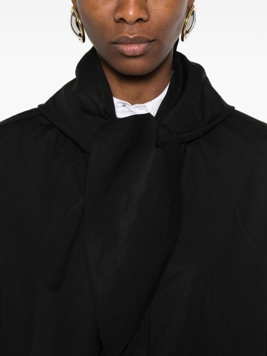  토템 자켓 Totême 코튼 스카프 블루종 재킷 블랙 - TOTEME