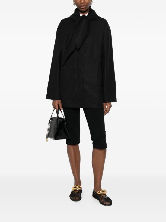  토템 자켓 Totême 코튼 스카프 블루종 재킷 블랙 - TOTEME