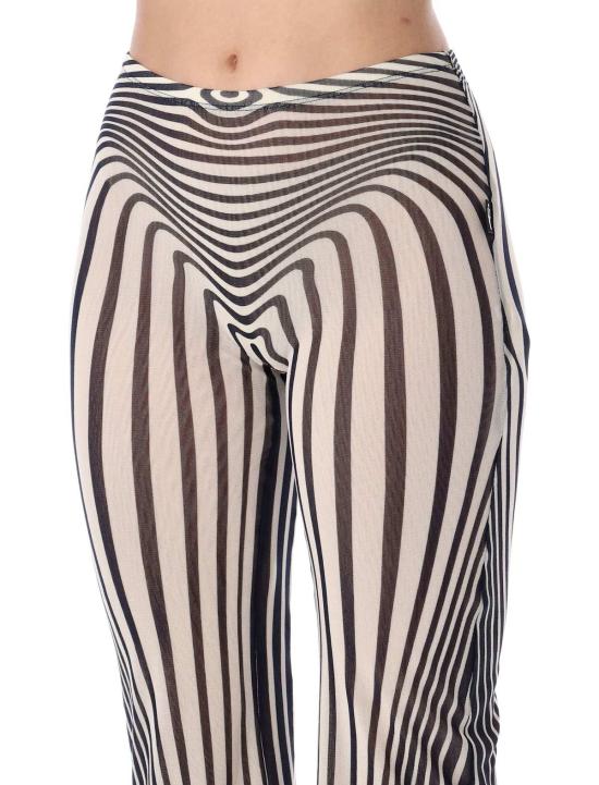  장 폴 고티에 팔라초 팬츠 Jean Paul Gaultier Re Edition 바디 모핑 튤  에크루 네이비 - JEAN PAUL GAULTIER