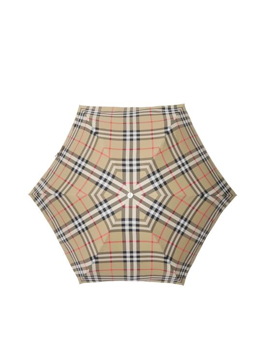  버버리 액세서리 체크 접이식 우산 샌드 - BURBERRY