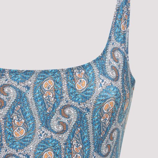  에트로 원피스 수영복 백리스  멀티 화이트 - ETRO