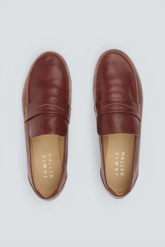  제이미 할러 로퍼 버건디 페니 - JAMIE HALLER