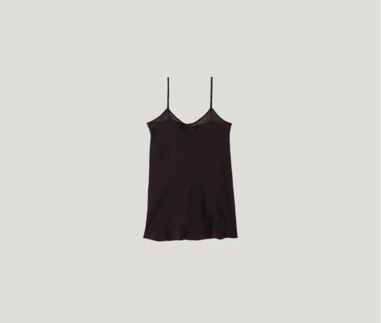  베이스레인지 민소매 티셔츠 Baserange Dydine 쉬어 리넨 탱크 블랙