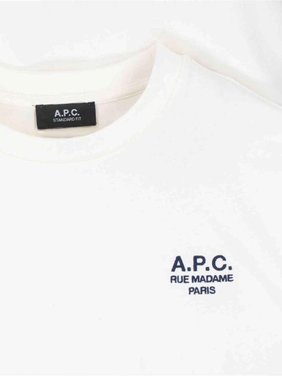  아페쎄 반팔 티셔츠 A.P.C. 로고 티셔츠 화이트 - A.P.C.