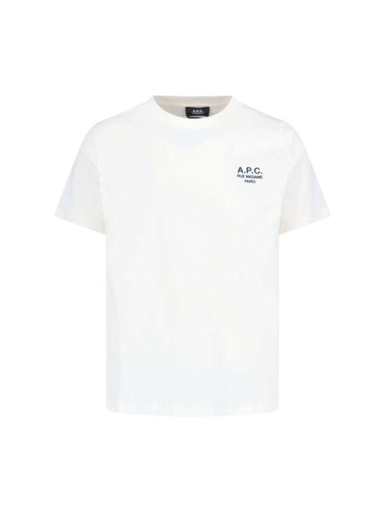  아페쎄 반팔 티셔츠 A.P.C. 로고 티셔츠 화이트