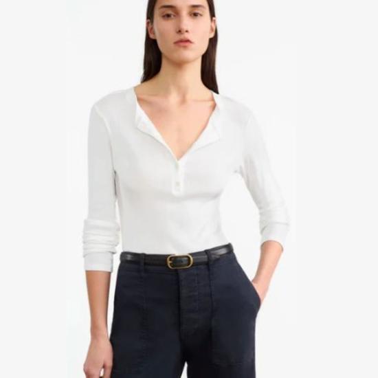  닐리로탄 긴팔 티셔츠 닐리 로탄 조던 헨리 티 - NILI LOTAN