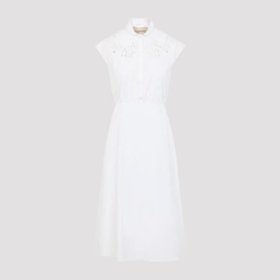 26SS 발렌티노 가라바니 미디 원피스 8B3VAJR59VN 0BO BIANCO WHITE - VALENTINO GARAVANI