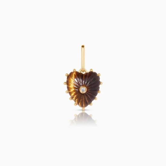  탯치 목걸이/팬던트 Thatch Isabel Tiger's Eye Heart Necklace - THATCH