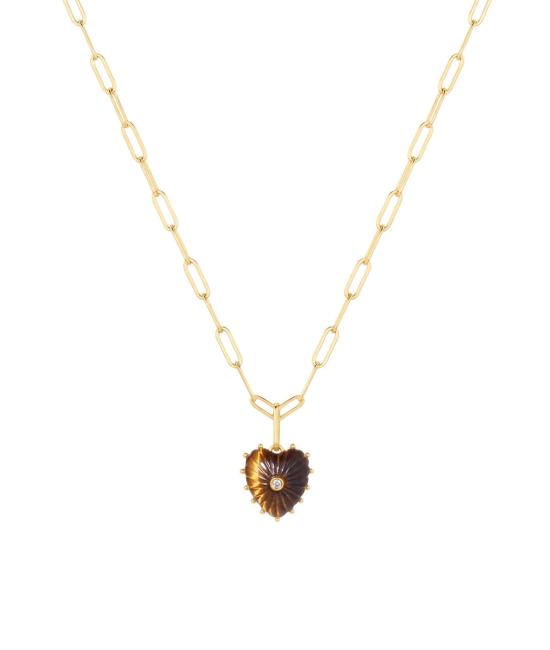  탯치 목걸이/팬던트 Thatch Isabel Tiger's Eye Heart Necklace