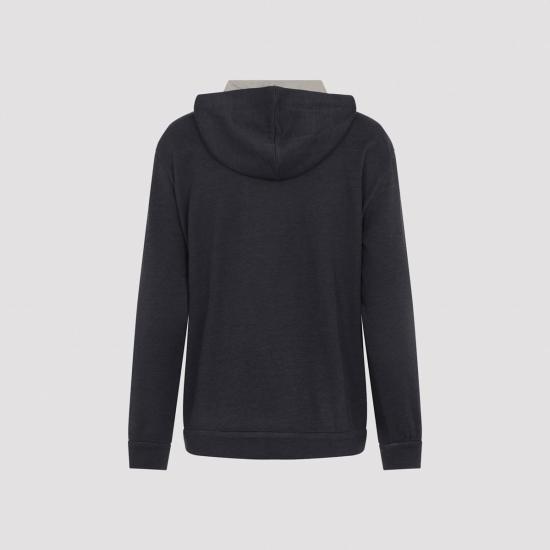  브루넬로 쿠치넬리 스웨터 Brunello Cucinelli 후드 카디건 카본 - BRUNELLO CUCINELLI