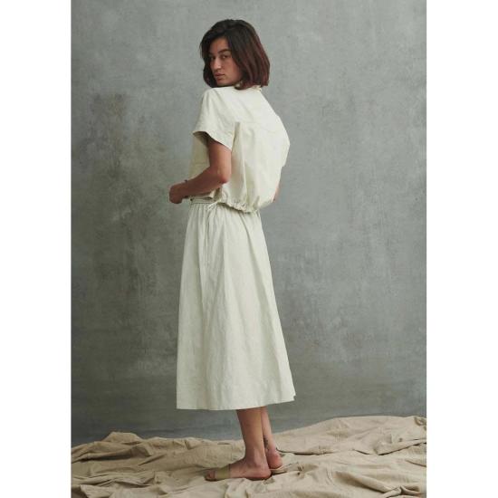  Pharaoh 롱 스커트 파라오 클라우디아 스커트, 인조 가죽, 아이보리 색상 - OTHER BRANDS