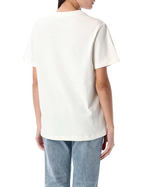  아페쎄 반팔 티셔츠 A.P.C. 루 마담 헤비 코튼 스탠다드 티셔츠 화이트 다크 네이비 - A.P.C.