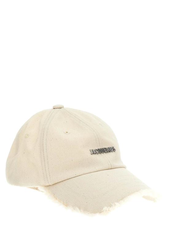  자크뮈스 모자 Jacquemus La Casquette Artichaut 캡 화이트 - JACQUEMUS