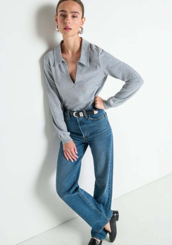  네이션 리미티드 긴팔 티셔츠 킴벌리 폴로 티셔츠 - NATION LTD